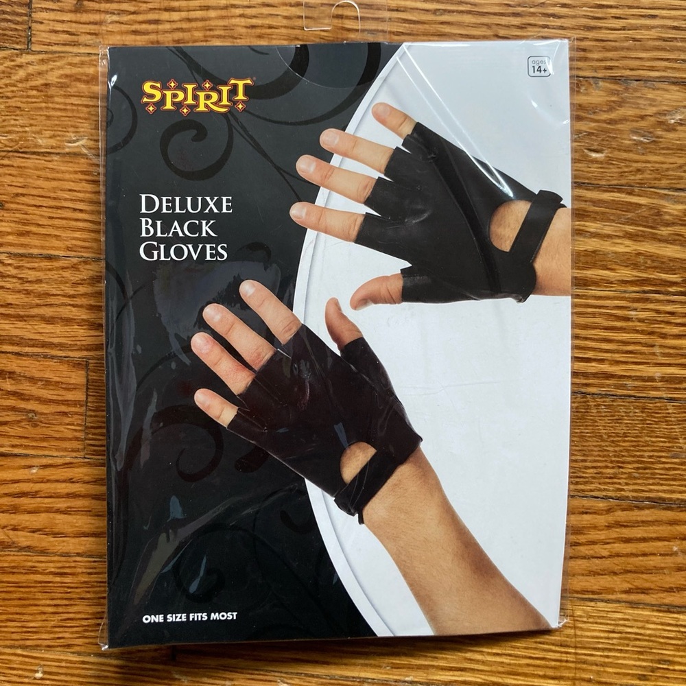 Spirit Halloween Black Combat Gloves